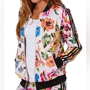 Adidas Women's Vibrant Floral Bomber Jacket